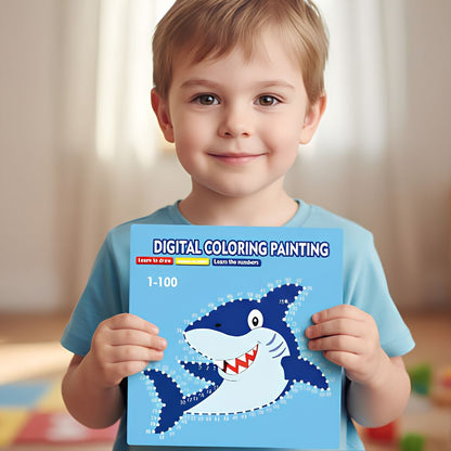 cahier de vacances maternelle  pour champion prêtpour l'école Relier les oints de 1 à 100 et colorier vos trésors