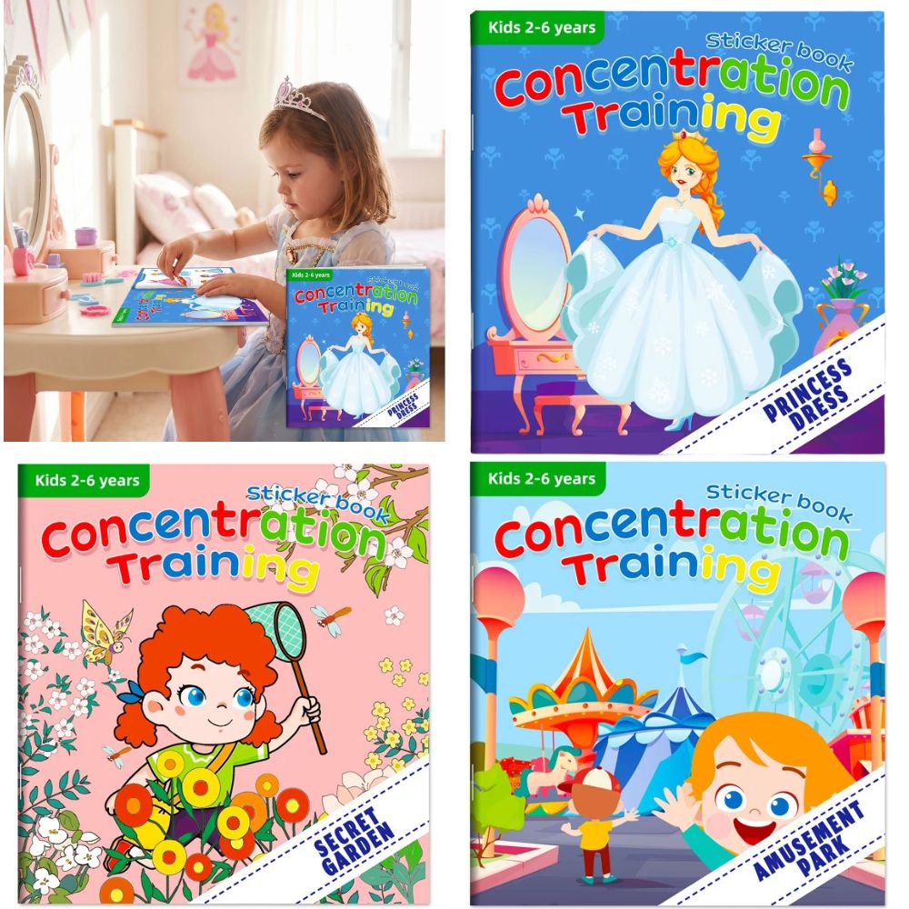 CAHIER DE VACANCES| Montessori Entraînement à la Concentration-Mon STICKERBOOK™