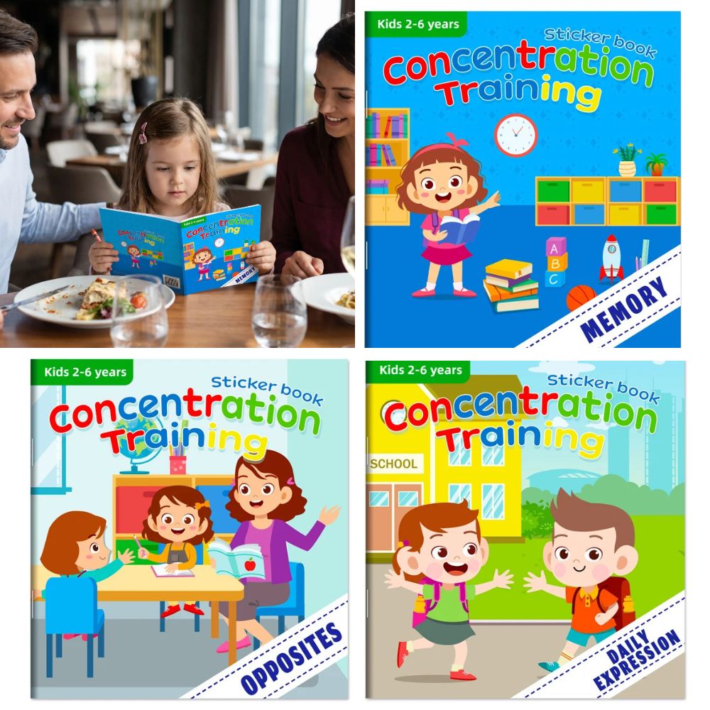 CAHIER DE VACANCES| Montessori Entraînement à la Concentration-Mon STICKERBOOK™