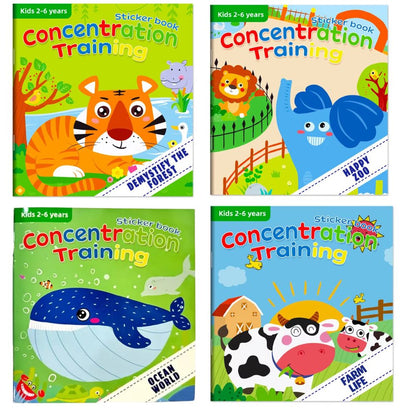 CAHIER DE VACANCES| Montessori Entraînement à la Concentration-Mon STICKERBOOK™