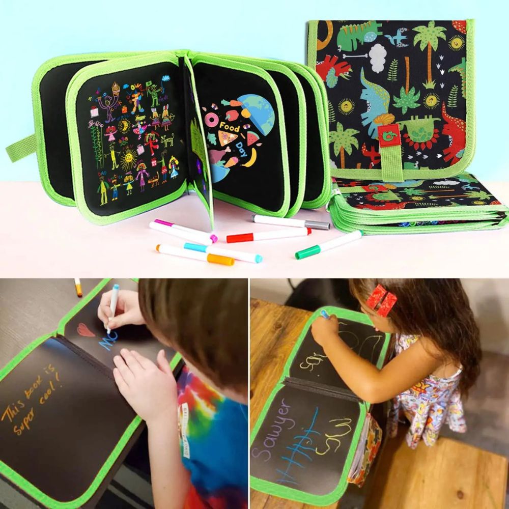 CAHIER DESSIN EFFAÇABLE | Ardoise StoryBook™ Effaçable, Multipages: 6, 10 ou 16 pages