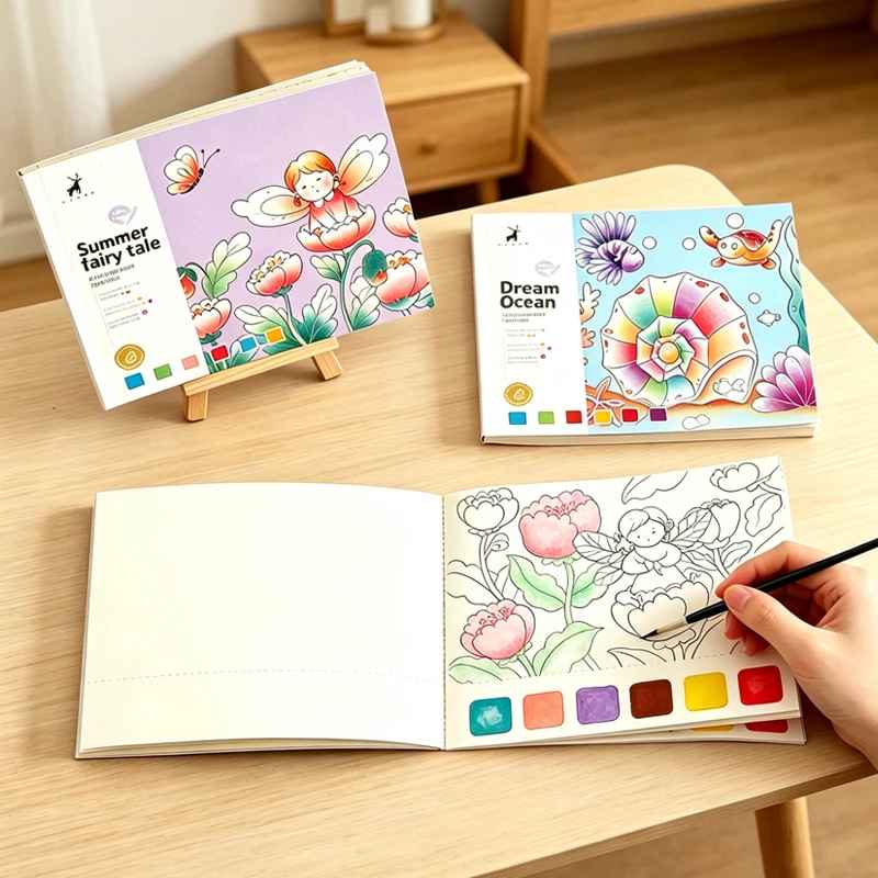 cahier dessin peinture aquarelle intégrée pour une pause en loisir créatif relaxante