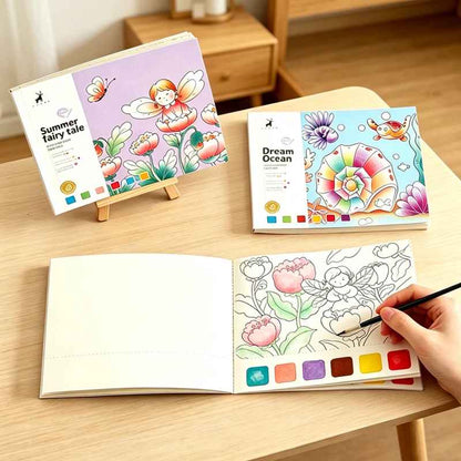 cahier dessin peinture aquarelle intégrée pour une pause en loisir créatif relaxante