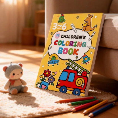 cahier de coloriage pour petits enfants de 3-6ans, activité de  concentration et motricité, aide à patienter