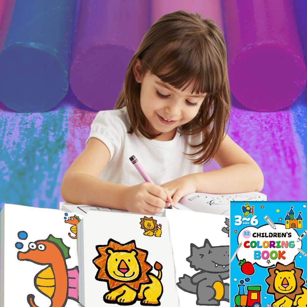 cahier de coloriage pour petits enfants de 3-6ans, activité solitaire de  motricité , de concentration et de patience