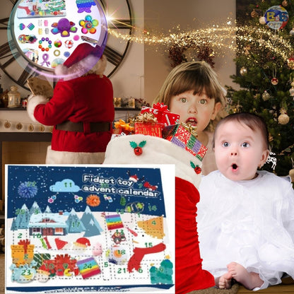 Calendrier de l'Avent avec des jouets anti stress et des Pop It🎅🪀