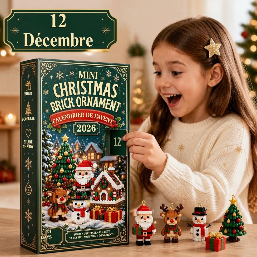 calendrier de l'avent 2026 pour enfant  Les Blocs du Père Noël fille et garçon, bonheur famillial