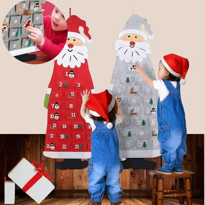 deux modèle manifiques de calendrier de l'avent à remplir soi même avec 24 pochette rouge ou gris au choix