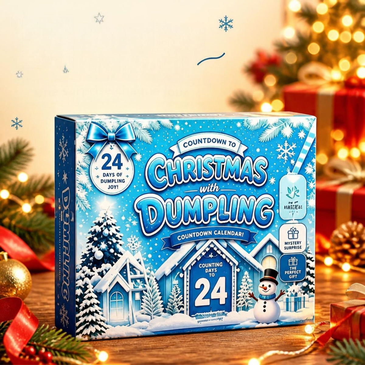 calendrier de l'avent enfant 2026 rempli de  dumplings squishys 
