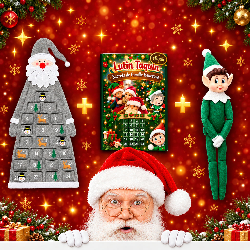 calendrier de l'avent à remplir soi même avec un lutin coquin et un ebook . Le trio du compte à rebours parfait !