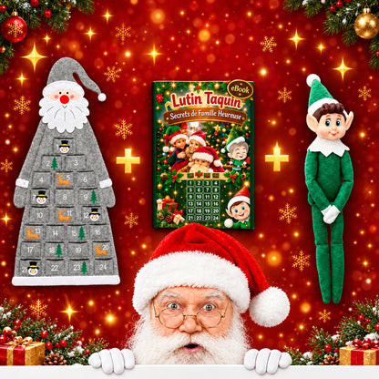 calendrier de l'avent à remplir soi même avec un lutin coquin et un ebook . Le trio du compte à rebours parfait !