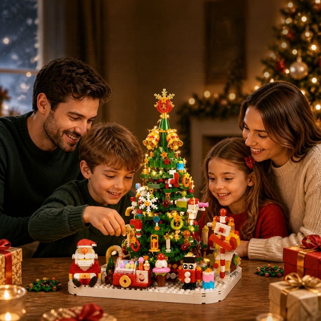 description du  calendrier de l'avent Sapin avec guirlande lumineuse LED  un rendez-vous familial quotidien