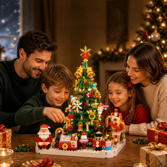 description du  calendrier de l'avent Sapin avec guirlande lumineuse LED  un rendez-vous familial quotidien