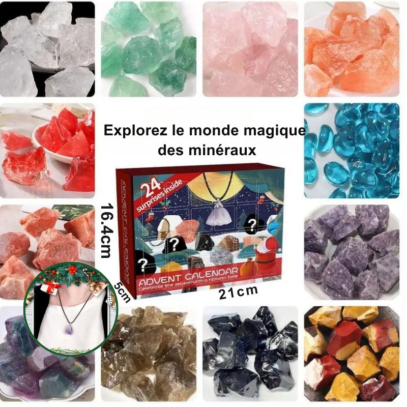 12 sortes de pierres à découvrir et à analyser grâce au calendrier de l'avent Petit Poucet