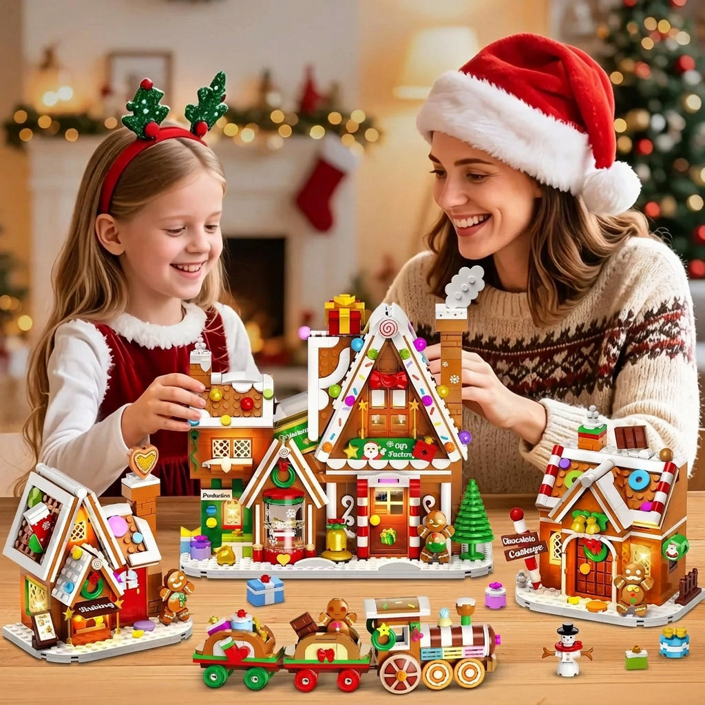 préparons nous à accuillir Noël avec le calendrier de l'avent original du village de pain d'épices