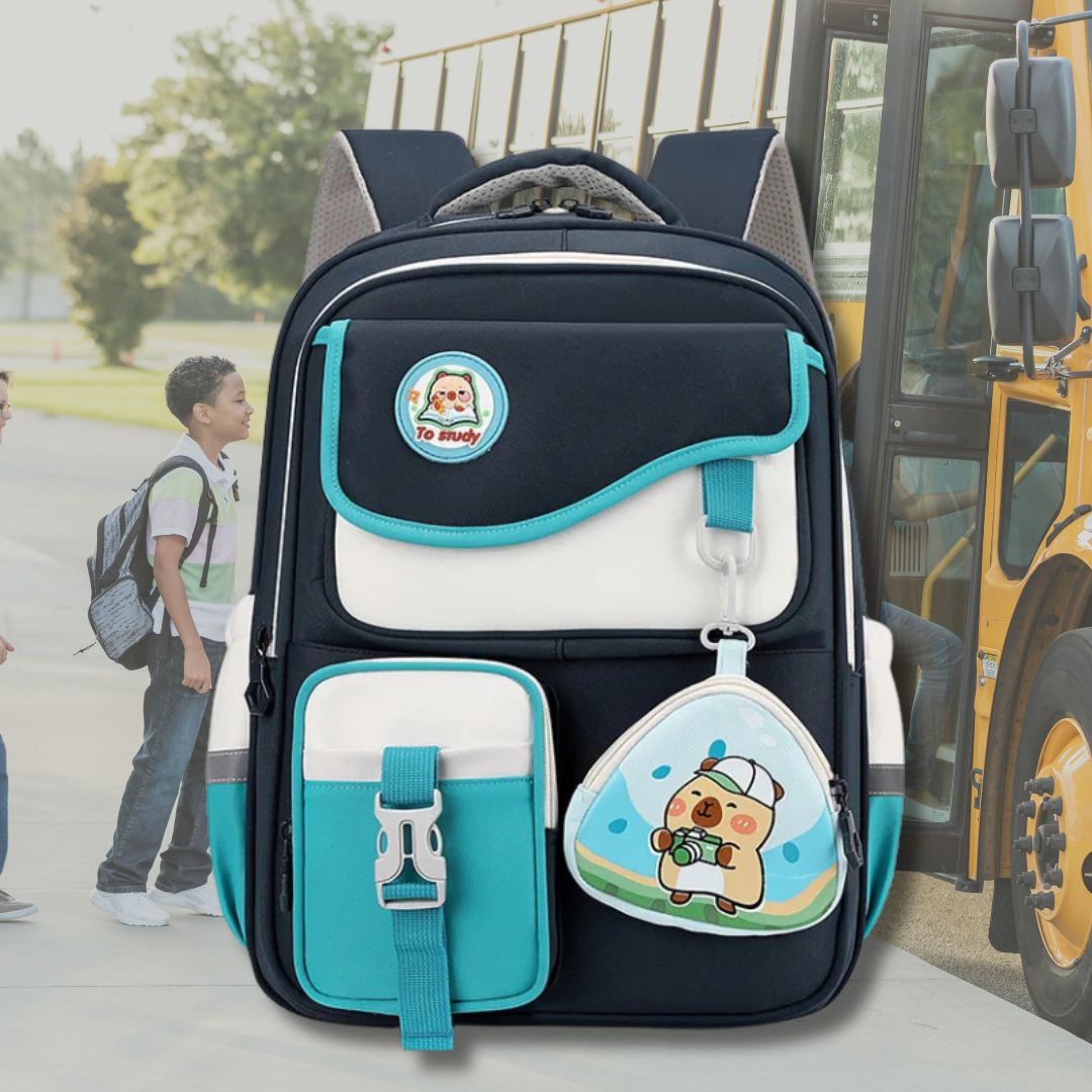 CARTABLE CP 2025  Sacs d'école ORTHOPÉDIQUE bleu garçon et imperméable - JEUX - FOCUS