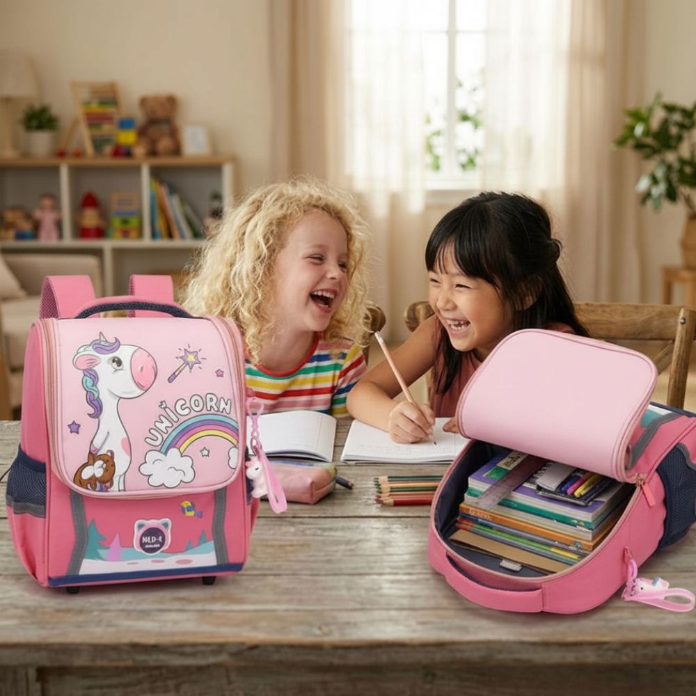 cartable fille CP parfait pour transporter tes cahier et volume,le sac Licorne préférée des filles