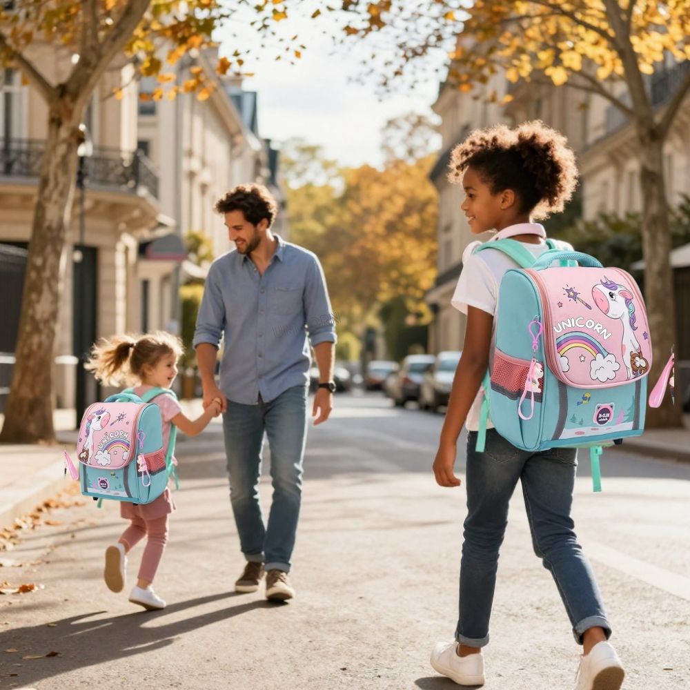 cartable fille cp en 2 tailles pour ajustement parfait dès 5 ans Le Sac Licorne chez Jeux-Focus