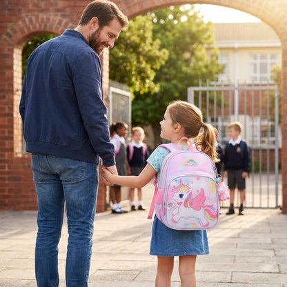 cartable maternelle fille solide et léger fière de son sac d'école