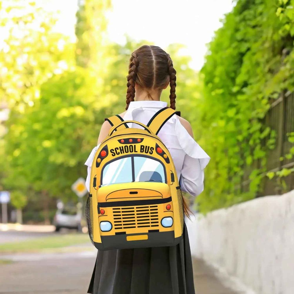Cartable maternelle autobus jaune pour enfant de 5-12ans modèle 2026  