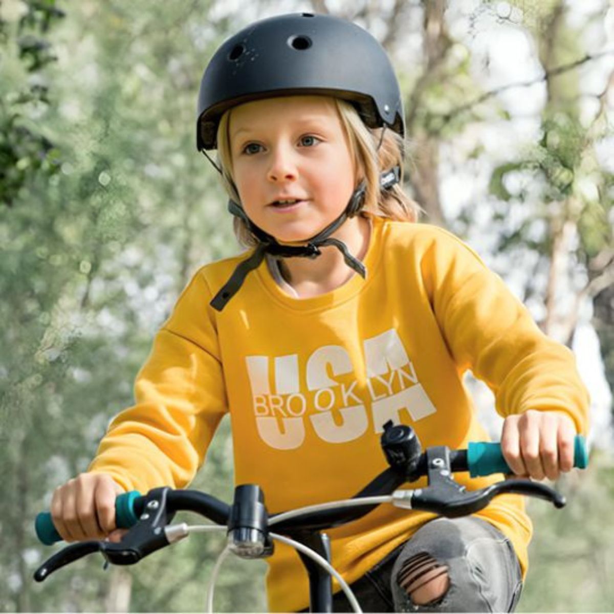 Casque vélo enfant  sport de plein air,  ensemble de protection complet inclus  