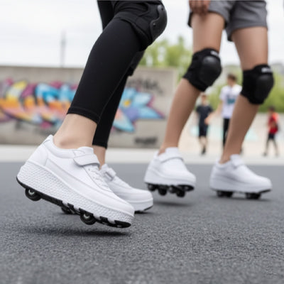 chaussure à roulette blanche enfant,adolescent ou adulte