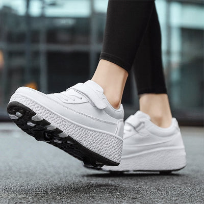 chaussure à roulette rétracatable tout confort