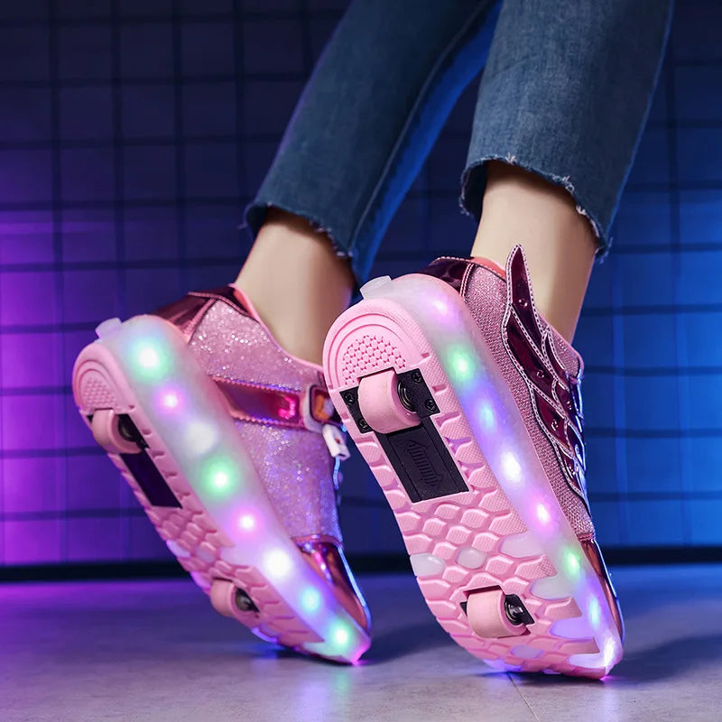 les chaussures à roulettes, roller enfant pink power les préférés des petites filles
