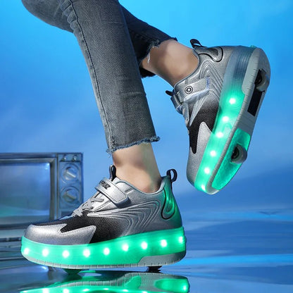 Chaussure à Roulettes Enfants grise 
