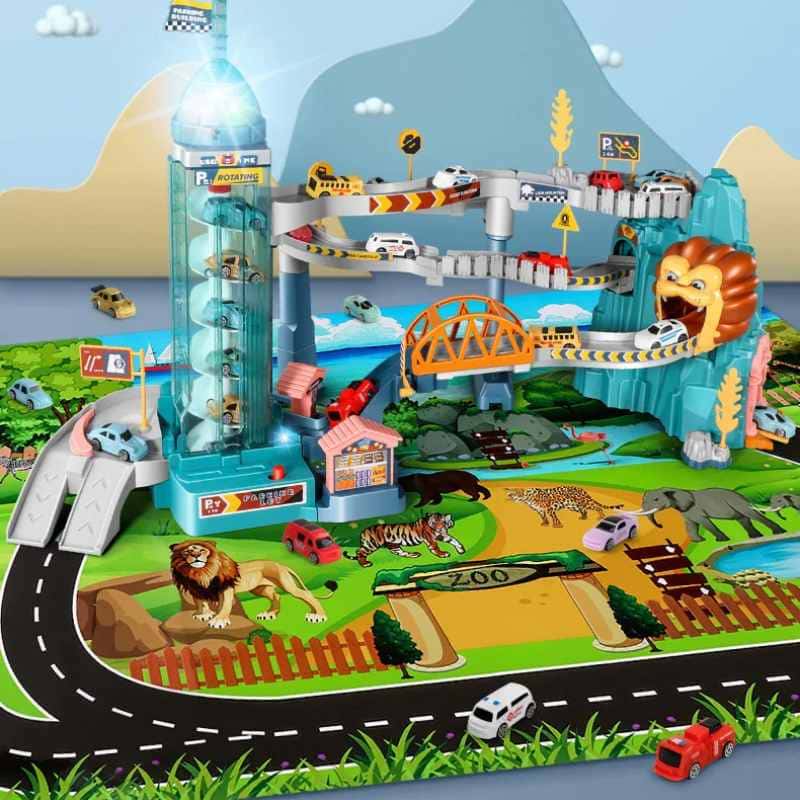 offrez le meilleur cadeau à votre garçon ce circuit voiture enfant de la montagne du roi lion