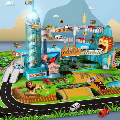 offrez le meilleur cadeau à votre garçon ce circuit voiture enfant de la montagne du roi lion