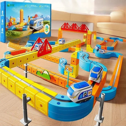 aider votre enfant a découvrir ses passions scientifiques avec ce jouet STEM circuit voiture enfant magnétique