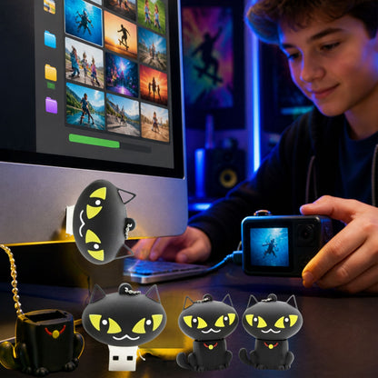 clé USB en forme de mignon chat noir