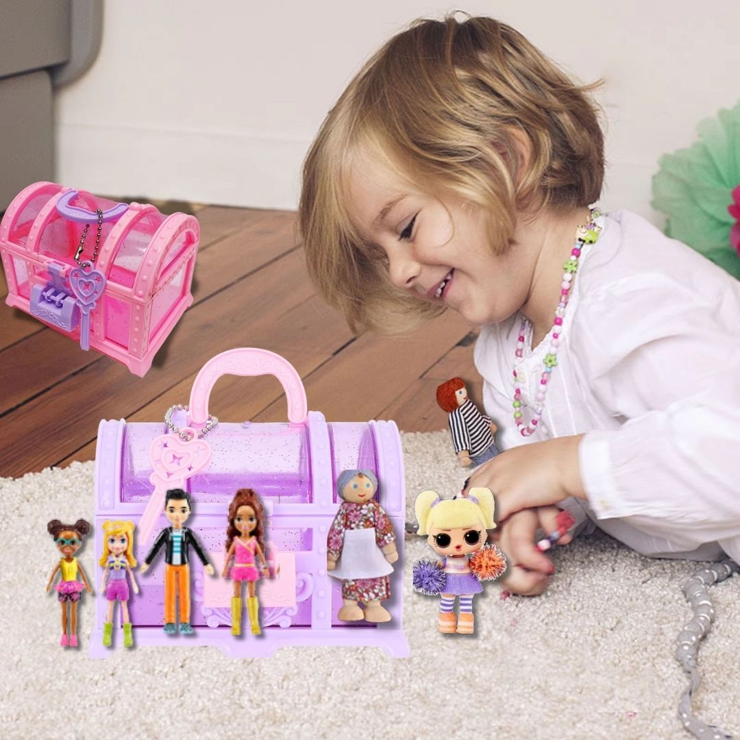 Focenat Coffre Au Trésor Pirate Pour Enfant – Mini Coffre En Plastique Avec Cadenas Et Clé, Idéal Pour Chasse Au Trésor, Décoration Fête Et Cadeau Aventure