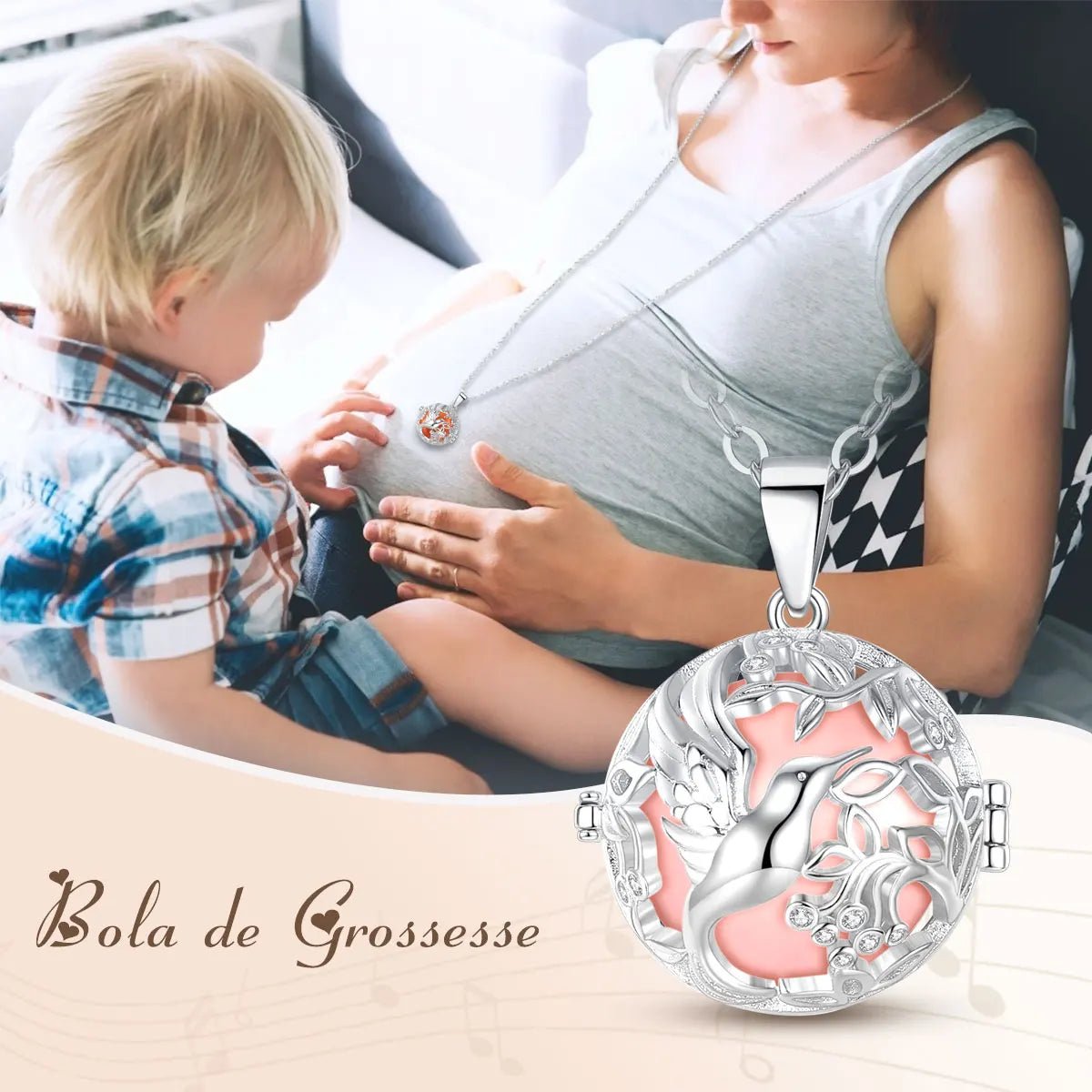 Collier de grossesse couleur de naissance |COLOMBE ARGENTÉE🕊️ - JEUX - FOCUS
