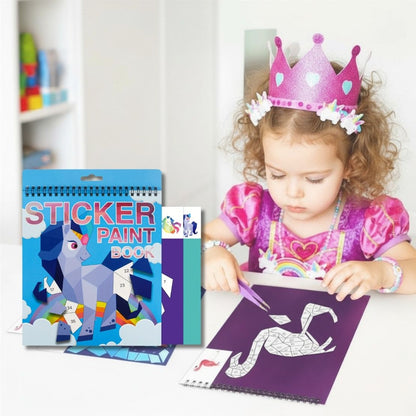 coloriage magique maternelle  coller des stickers numérotés créer et apprendre à compter.les Licornes