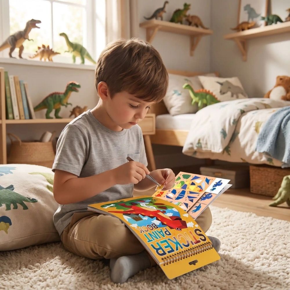 coloriage magique maternelle  coller des stickers numérotés créer et apprendre à compter.