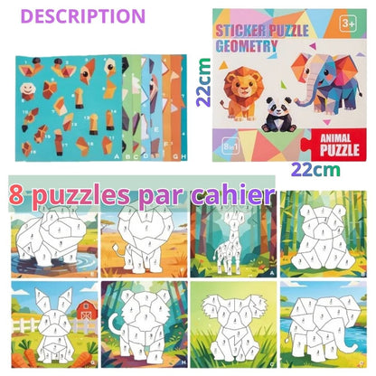 COLORIAGE PAR NUMÉRO | Le Puzzle Sticker Book™ Jeu de calcul - enfant de 3-7ans