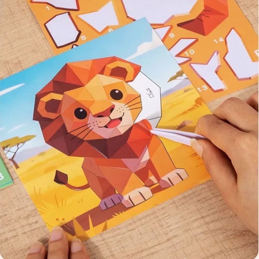 COLORIAGE PAR NUMÉRO | Le Puzzle Sticker Book™ Jeu de calcul - enfant de 3-7ans