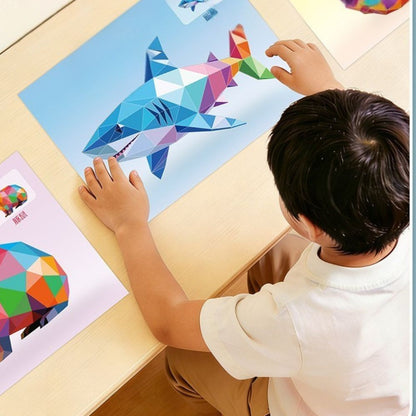 coloriage par numero avec des stickers numérotés jeux de patience, concentration et gestion des émotions