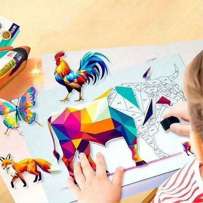 coloriage par numero ensemble de 8 modèles avancés