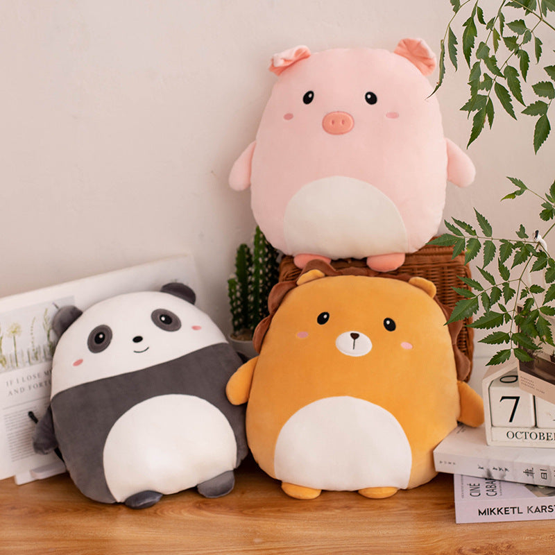3 peluches animaux confortables et mouelleuses coussin enfant décoratif pour chambre ou maisonnette enfant