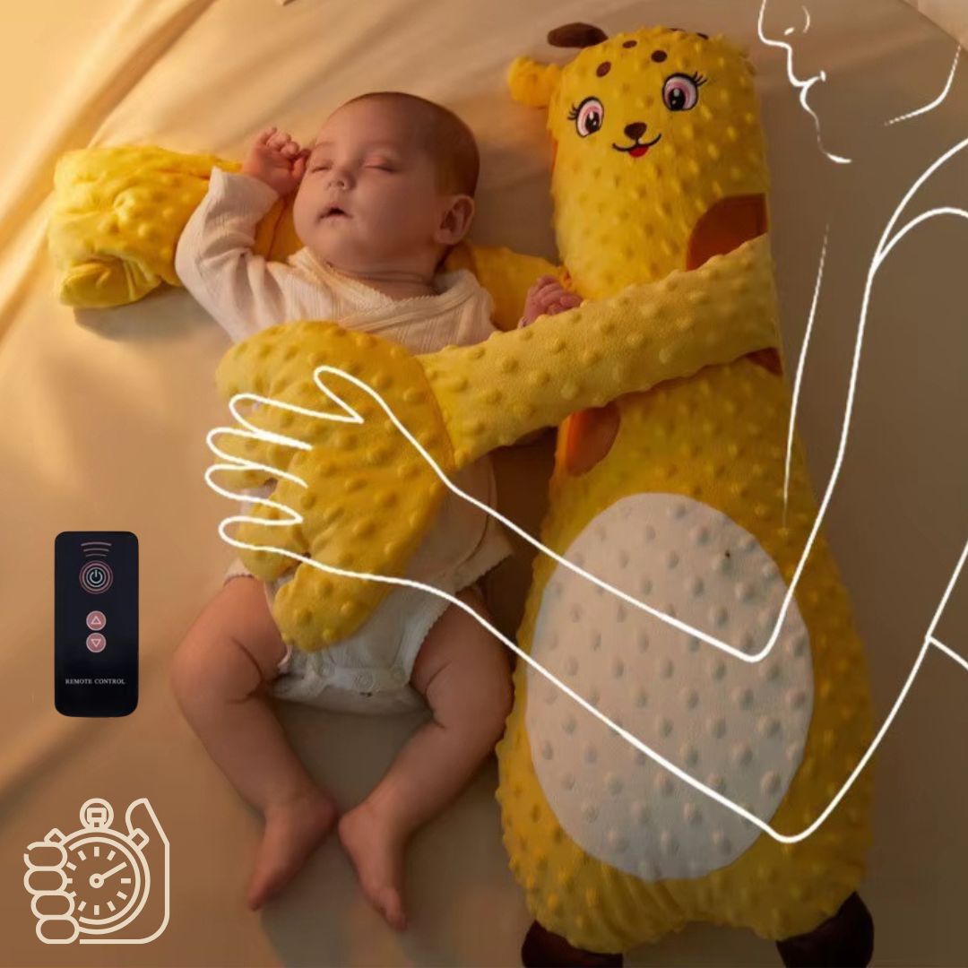 COUSSIN POUR BEBE SMART Girafe jaune Calme les coliques et endore bébé   