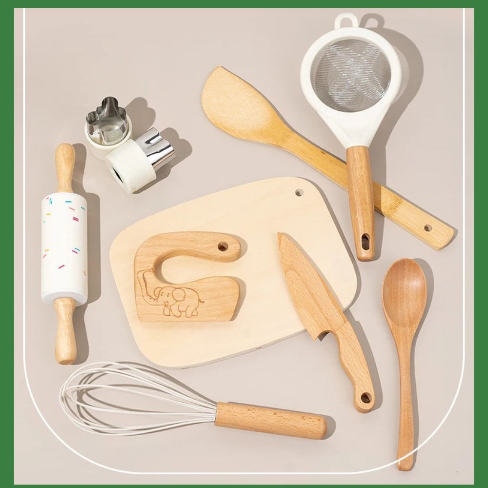 ensemble de couteau enfant en bois sécuritaire