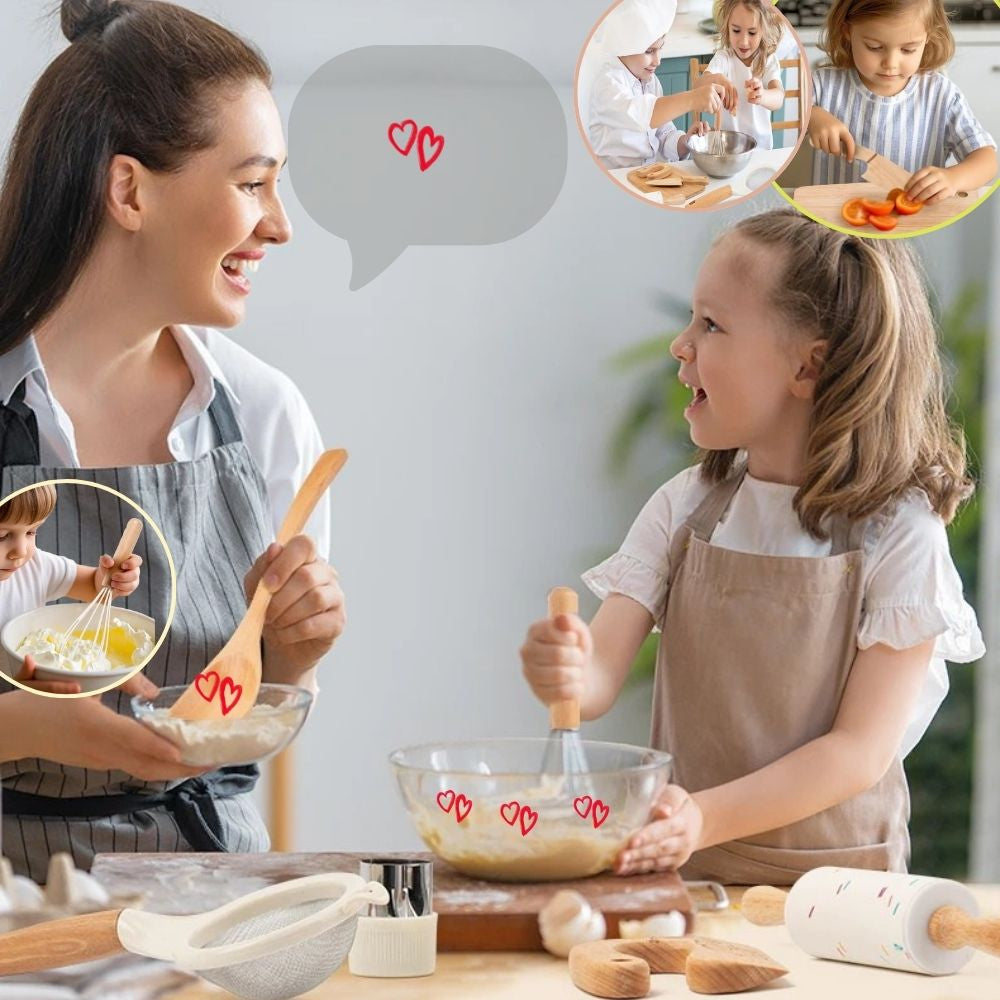 ustensiles de cuisine partager de bons moments en cuisinant avec le couteau enfant de bois