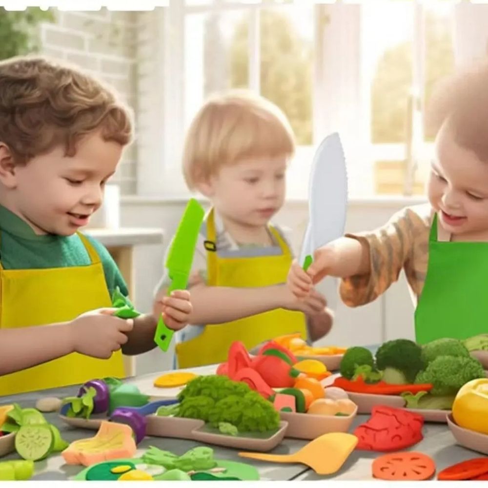 couteau enfant initier la cuisine aux petits enfants en sécurité