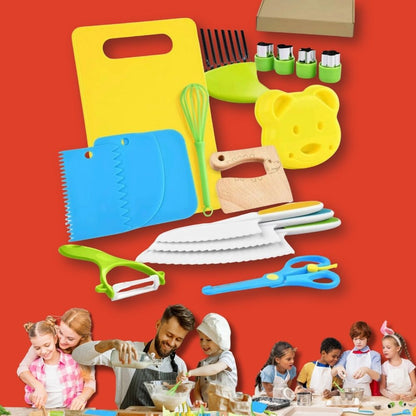 ENSEMBLE A kit de couteau enfant et ustensiles de cuisine sécuritaires
