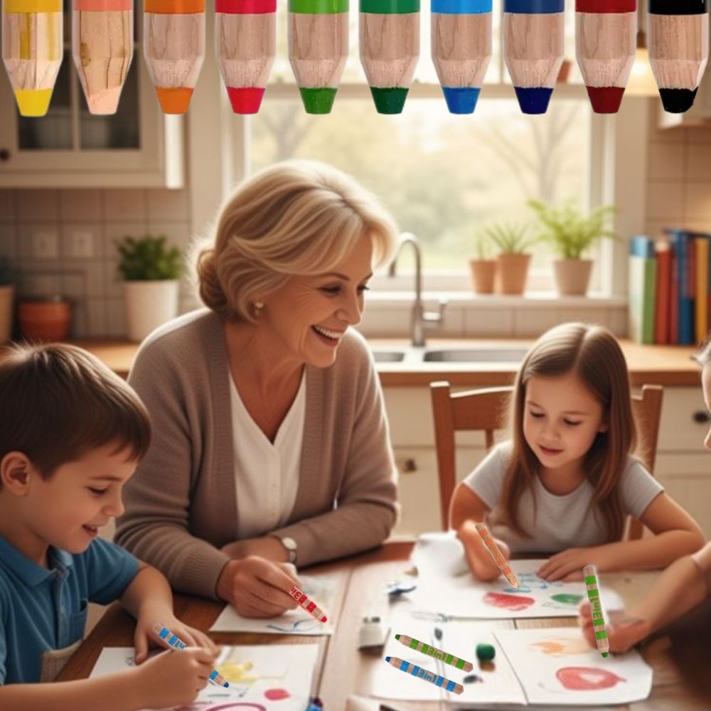 crayon de couleur aquarellable 3 en 1 en bois partager des moments de complicité avec vos enfants