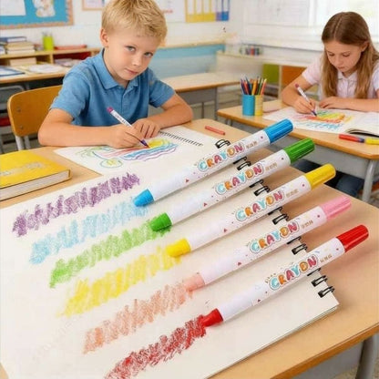 crayons de couleu  peinture aquarelle et craies de cire dessin enfant