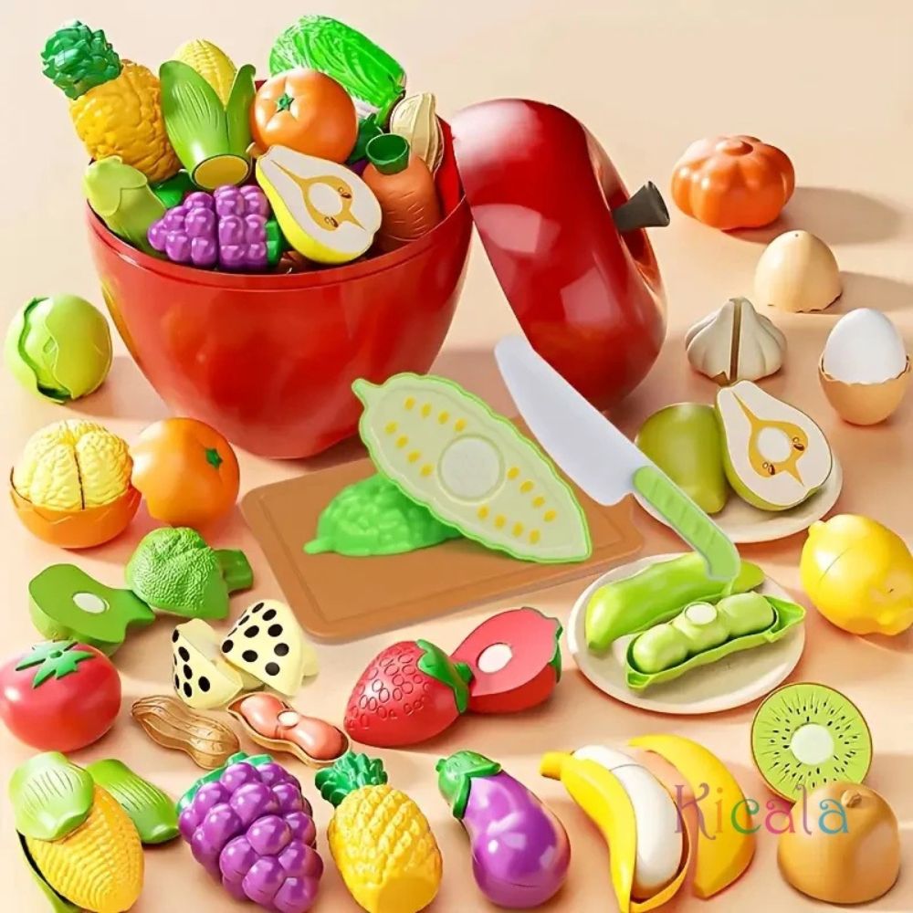 lot de fruits et légumes aliments en plastique de jeu cuisine enfant et dinette enfant meilleur choix grosse pomme pot décoratif de rangement